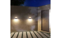 Rendl Woop Vägglampa Silvergrå R7s IP54* Upp & Nedljus Lampor|Vägglampor Utomhus