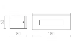Rendl Woop Vägglampa Silvergrå R7s IP54* Upp & Nedljus Lampor|Vägglampor Utomhus