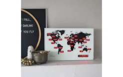 World Time Digit Väggklocka 55cm Aluminium