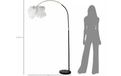 X-Factor Golvlampa Fjädrar 150-180cm Svart