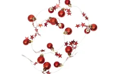 Star Trading X-mas Ljusslinga 90cm Röd* Batteri Julpynt Inomhus