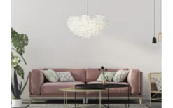 Mauro Ferretti Xtreme Taklampa Fjädrar 60cm Vit* Stora Taklampor Ø50-69 Cm