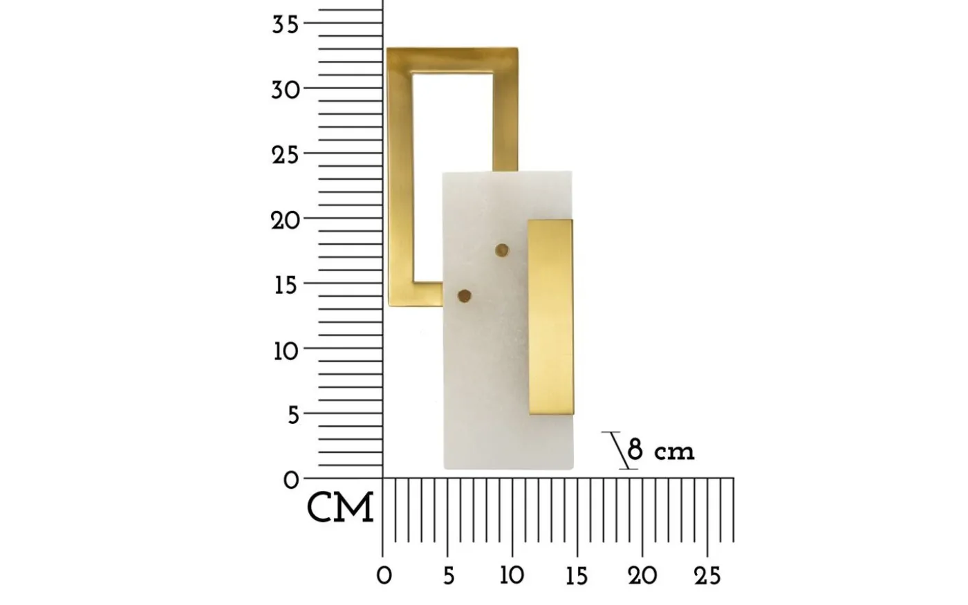 Yacht Vägglampa 33cm Guld