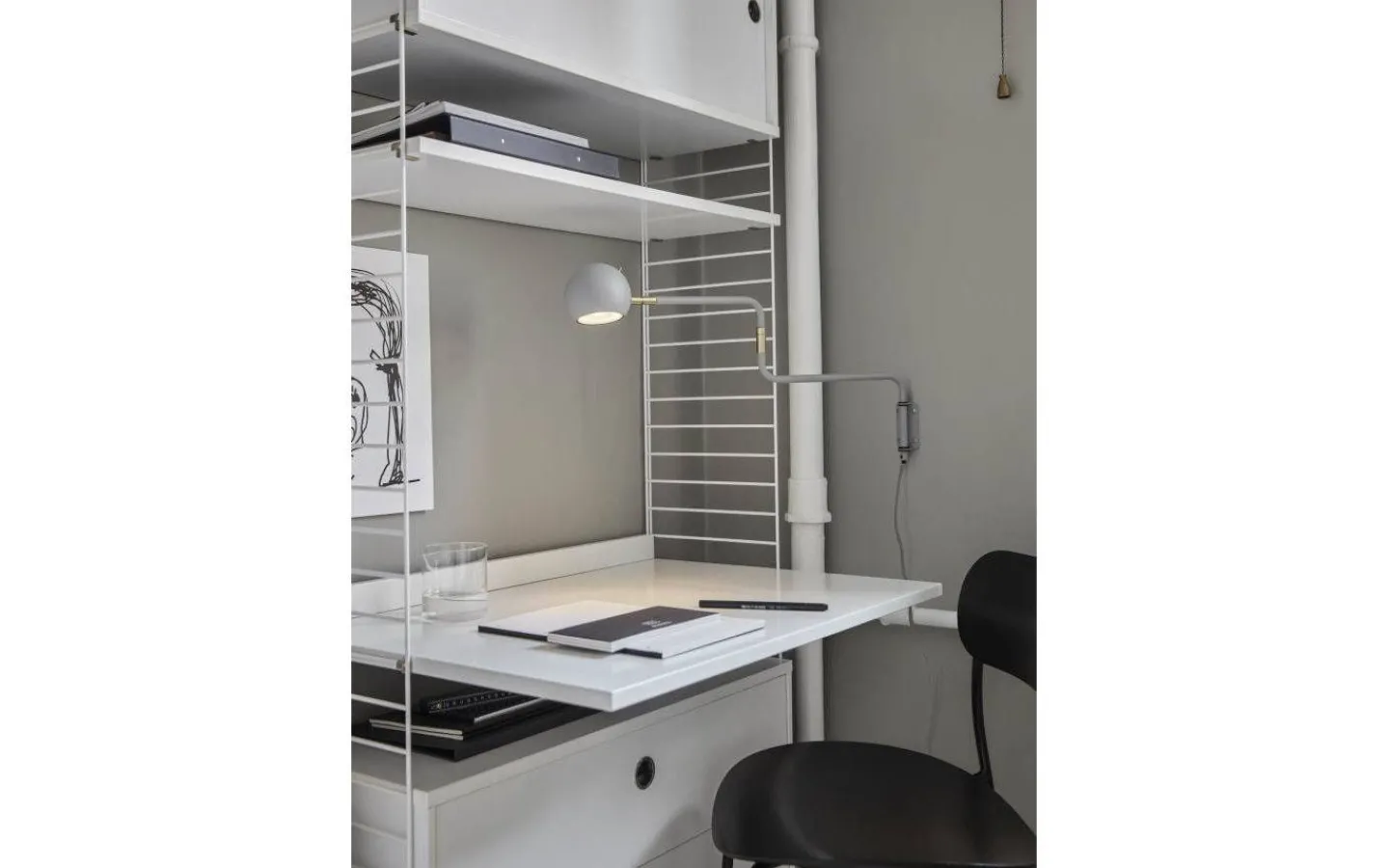 CO Bankeryd Yes Vägglampa 62cm Grå* Sovrum|Läslampor