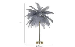 Mauro Ferretti Yoga Bordslampa Palm 60cm Grå/Guld* Bordslampor