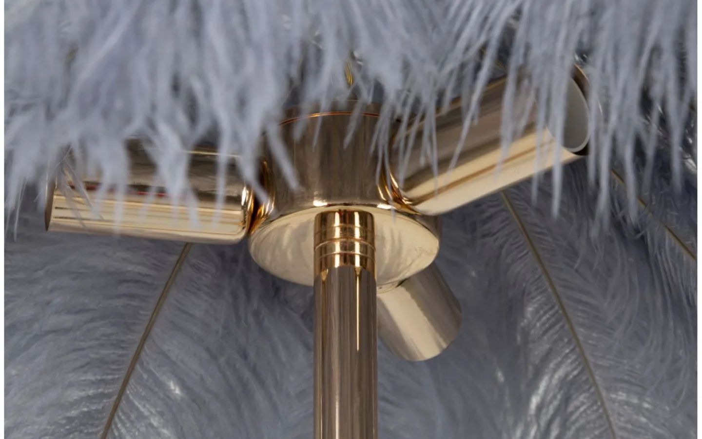 Golvlampor<Mauro Ferretti Yoga Golvlampa Palm 160cm Grå/Guld