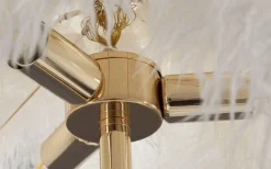 Yoga Golvlampa Palm 160cm Vit/Guld
