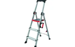 Yrkestrappstege med verktygshylla, 3 steg