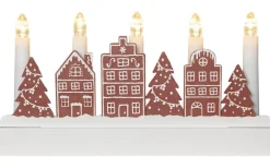 Batteridrivna Adventsljusstakar|Visa Alla Adventsljusstakar<Star Trading Yuletide Batteridriven Adventsljusstake 14,5cm Brun