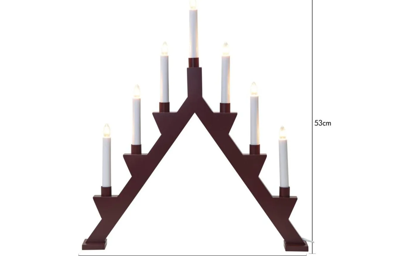 Zack Adventsljusstake 53cm Röd