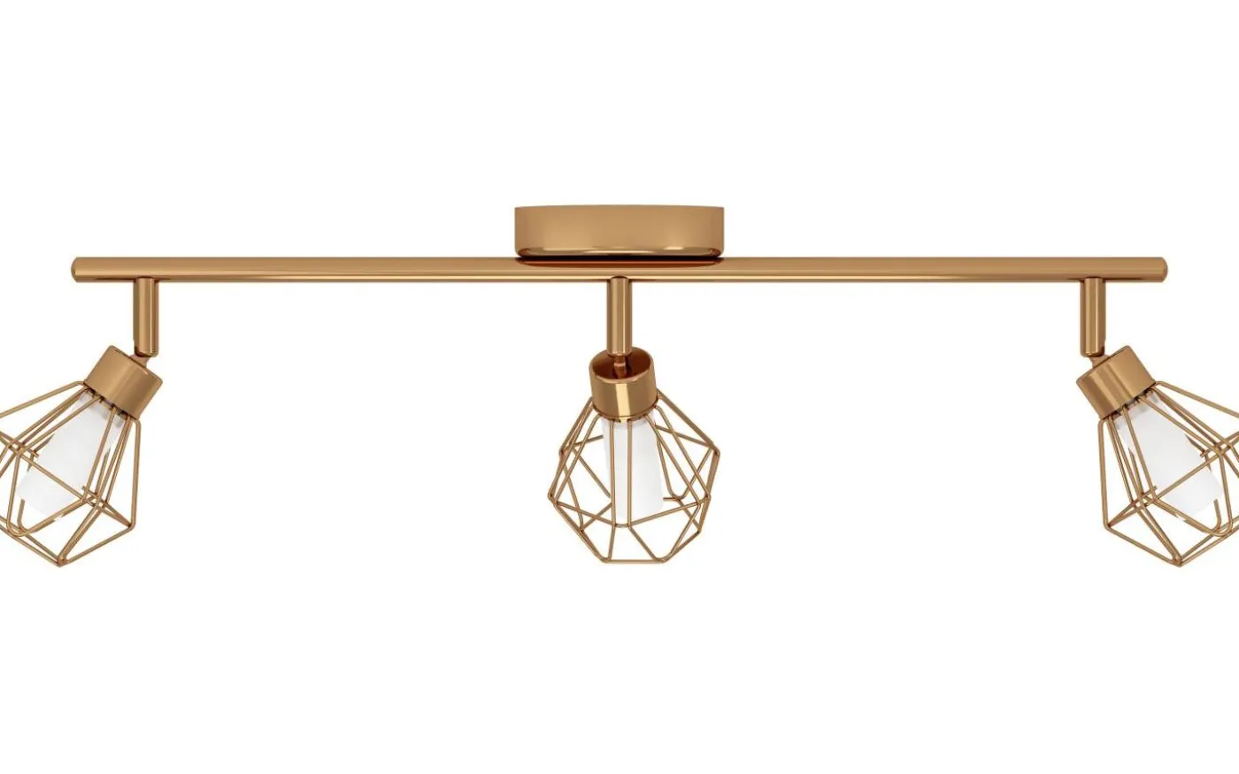 Zapata Takspotlight 52cm G9 LED 3000K 3x3W Koppar