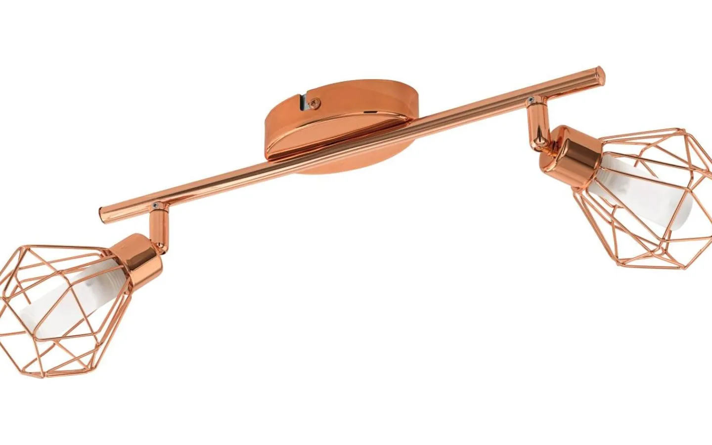 Eglo Zapata Takspotlight36cm G9 LED 3000K 2x3W Koppar* Avlånga Takspotlights|Takspot Med 2 Lampor