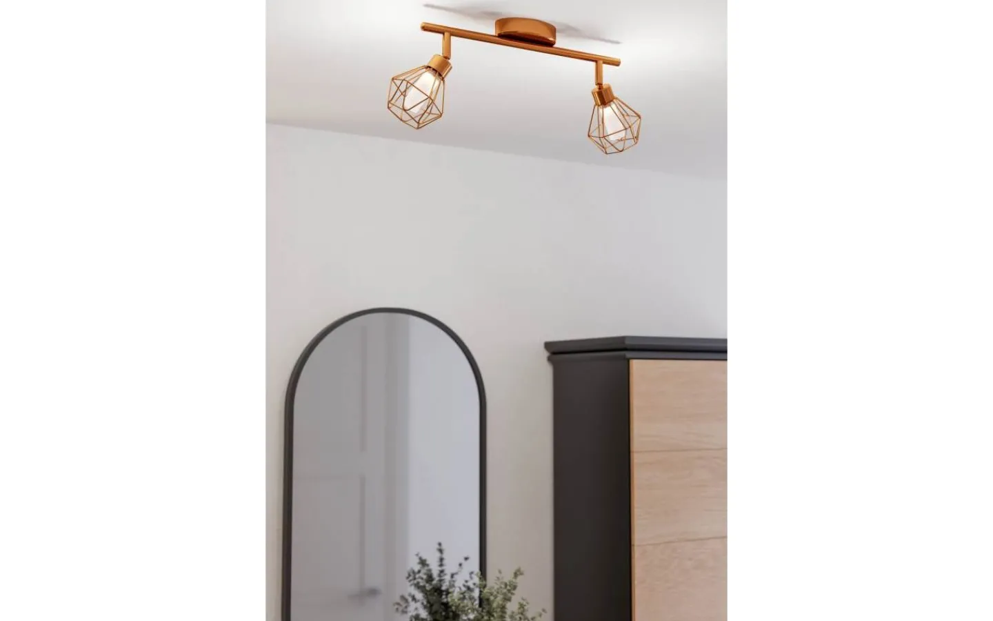 Eglo Zapata Takspotlight36cm G9 LED 3000K 2x3W Koppar* Avlånga Takspotlights|Takspot Med 2 Lampor