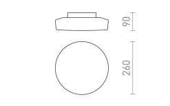 Badrumslampor Tak<Rendl Zara Plafond 26cm 12W 3000K Vit/Krom IP44