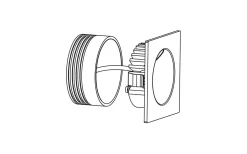 230V Led Spotlights<Eglo Zarate Vägglampa Infälld LED 3000K 2W Silver