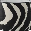 Hallbergs Zebra Lampskärm Ø24cm Svart/Vit* Mönstrade Lampskärmar