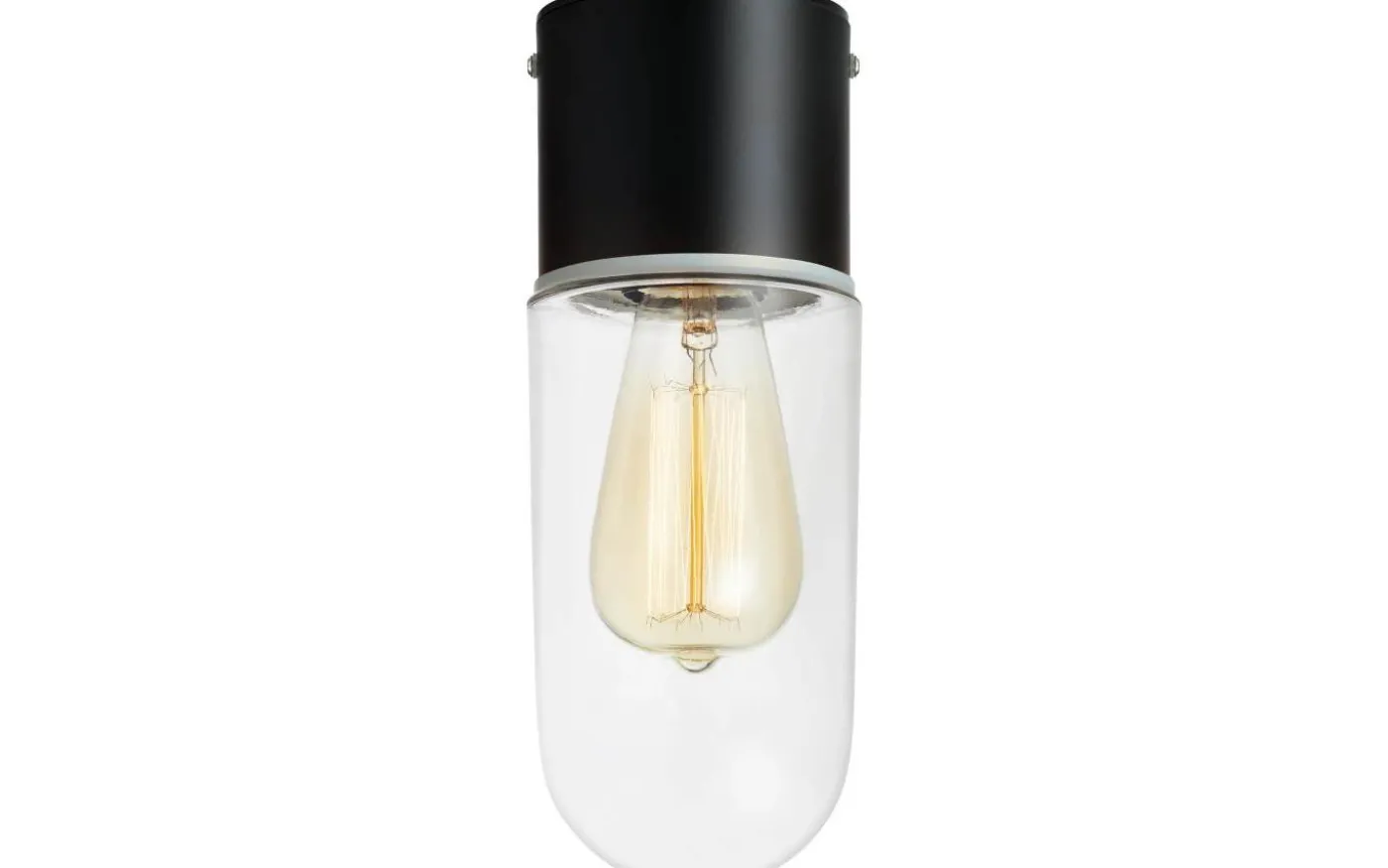 Zen Taklampa Badrum IP44 Svart/Klar