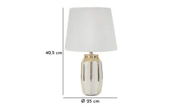 Mauro Ferretti Zenit Bordslampa 40,5cm Vit/Guld* Bordslampor