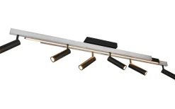 Trio Lighting Zeno Spotlight LED 6-delat borstat aluminium/mattsvart* Avlånga Takspotlights|Takspot Med Minst 4 Lampor