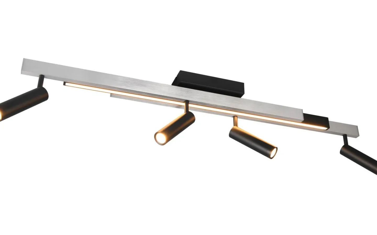 Avlånga Takspotlights|Takspot Med Minst 4 Lampor<Trio Lighting Zeno Spotlight LED 4-delat borstat aluminium/mattsvart