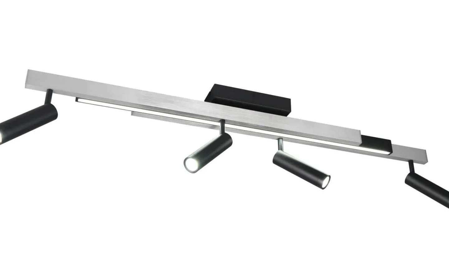 Avlånga Takspotlights|Takspot Med Minst 4 Lampor<Trio Lighting Zeno Spotlight LED 4-delat borstat aluminium/mattsvart