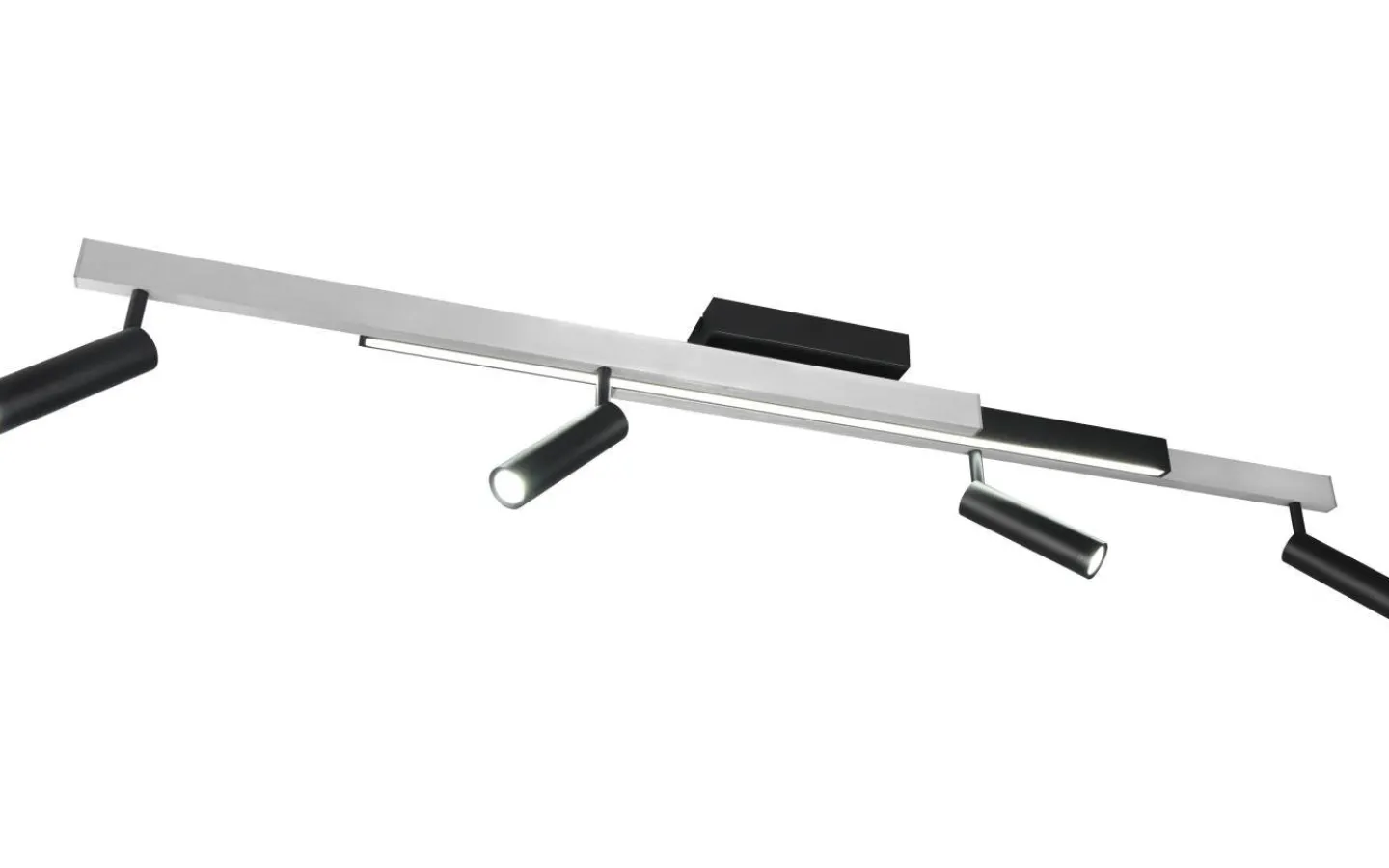 Avlånga Takspotlights|Takspot Med Minst 4 Lampor<Trio Lighting Zeno Spotlight LED 4-delat borstat aluminium/mattsvart