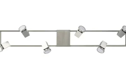 Avlånga Takspotlights|Takspot Med Minst 4 Lampor<Eglo Zeraco Takspotlight 94cm GU10 LED 3000K 6x4,6W Nickel