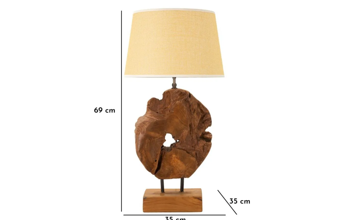 Bordslampor<Mauro Ferretti Zero Bordslampa 69cm Teak