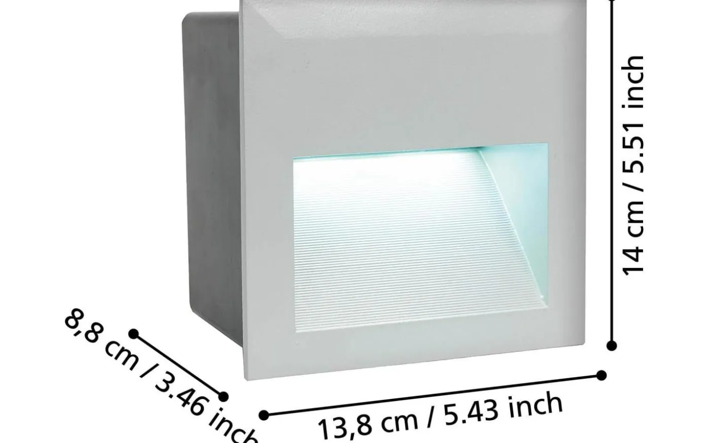 Zimba Infälld Murbelysning LED 4000K 3,7W Silver IP65