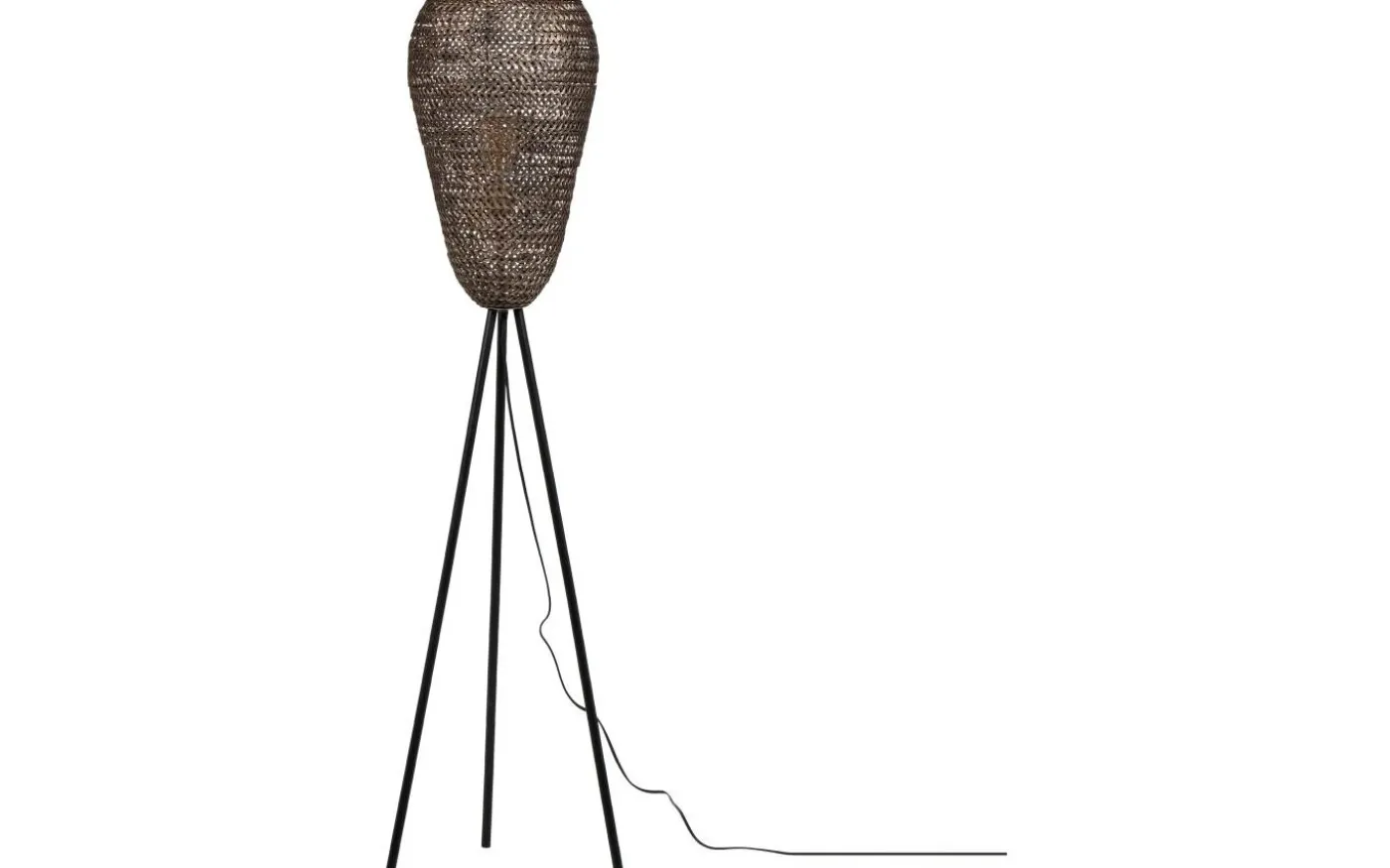 Ziva Golvlampa E27 mattsvart/gammalmässing