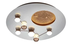 Trio Lighting Zodiac Plafond LED i borstat stål* Badrumslampor Tak