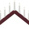 Visa Alla Adventsljusstakar|Adventsljusstakar 31-60 Cm<Konstsmide Zoe Adventsljusstake 9L Mörkröd 32cm