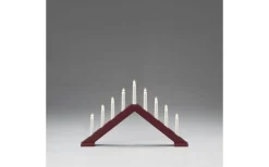Visa Alla Adventsljusstakar|Adventsljusstakar 31-60 Cm<Konstsmide Zoe Adventsljusstake 9L Mörkröd 32cm