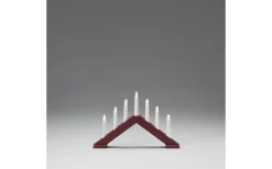 Visa Alla Adventsljusstakar|Adventsljusstakar 0-30 Cm<Konstsmide Zoe Adventsljusstake 7L Mörkröd 27cm