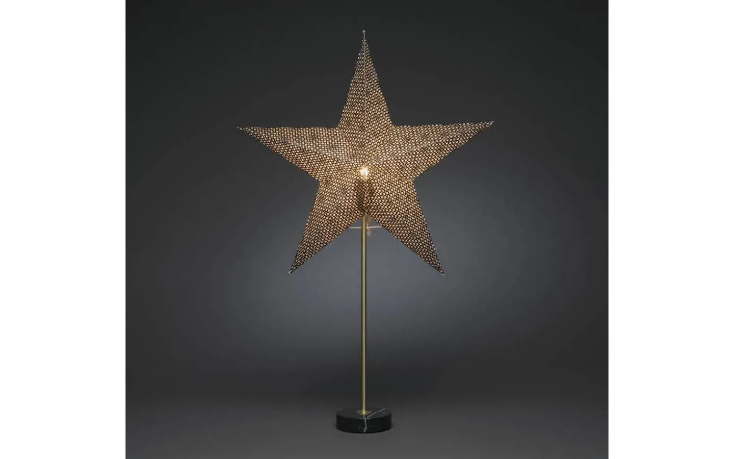 Visa Alla Julstjärnor|Julstjärnor På Fot<Konstsmide Zoe Julstjärna på Fot 71cm Svart/Mässing